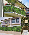 Expandable Fence Privacy Screen For Balcony And Patio 2 Pack Faux Ivy Fencing Panels With Willow Frame on balcony and patio