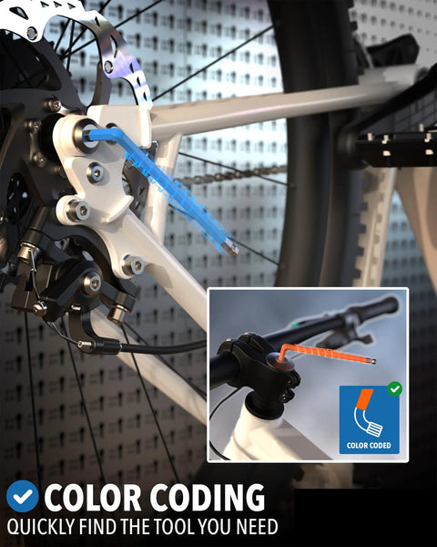 13 Piece SAE Allen Wrench Set | Color Coded & Alloy Steel