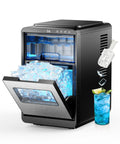 Crescent Ice Maker Countertop With Self Cleaning And Timer Delivers 16 Crystal Clear Crescent Ice In Just 12 Minutes 35 Lbs