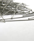 200 Piece 304 Grade Silver Stainless Steel Headpins, 21 Gauge 0.71mm, 2 Inches Long With Flat Round 1.6mm Tops, Jewelry Findings For Crafting, Tarnish Resistant, Durable And Strong For DIY, piled headpins