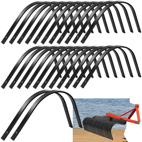 Six Pack Heavy Duty Rock Rake Tines Replacement For Landscape Rakes One Inch By Five Sixteenth Inch One Bolt Mount Heat Treated Steel Clam