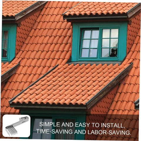 15Pcs Heavy Duty Non Slip Roof Tile Clips Kit For Quick Tile Replacement And Secure Fixing Roofing Accessories in use on roof