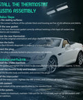 Premium Cooling System Water Pump Thermostat For Mercedes Benz C200 C300 E300 Glc250 Glc300 shown in car repair setup.