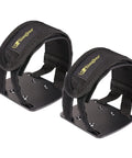 Toe Clip Straps For Peloton Bike Adjustable Metal Pedal Adapters For Regular Sneakers Clip On Toe Cages Black Pair