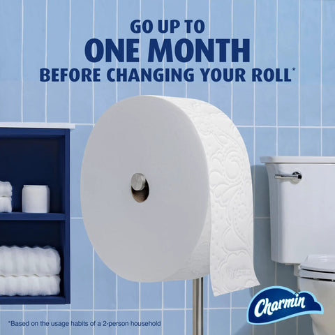 Ultra Soft Forever Roll Starter Kit With Brushed Stainless Steel Holder Includes Two Ply Forever Rolls For Long Lasting Comfort