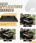 Badass Universal UTV Overbed Cargo Rack With Adjustable Mounting Brackets That Install Fast And Fit Most Side By Side Beds For Zero Headache Gear Storing shown mounted on UTV with gear for farming, camping, and hunting.