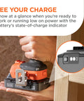 20v Max Cordless Drill And Impact Driver Combo Kit With Brushless Motor battery charge indicator shown for power level.