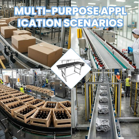 Heavy Duty Industrial Conveyor Belt Table With Rock Solid Variable Speed Adjustments And No Sweat Stainless Steel Deck For Reliable Bulk Material Handling And Smooth Factory Line Flow