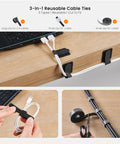 Dope 316 Piece Cable Management Organizer Kit With Cable Raceways, Clips, Sleeves, Ties And Zip Ties For Under Desk Setup