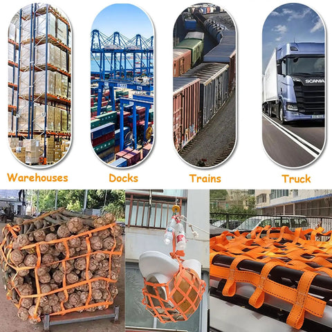 Heavy Duty Cargo Lifting Net For Moving And Construction 6.6 By 6.6 Feet 2204 Lb Load Capacity used in various transport and sites