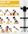 Ease of installation steps for Heavy Duty Universal Toilet Tank To Bowl Bolt Kit 12 Piece Bulk Set with stainless steel parts.
