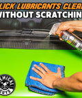 Meticulous Matte Finish Detailer and Spray Sealant for Satin and Matte Surfaces Quick Detailer being used on car hood
