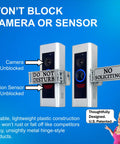 Universal No Soliciting Doorbell Cover That Blocks The Button And Lets You Rotate Do Not Disturb Sign To Stop Ringing For Sleep Work From Home Naps And Quiet Moments Without Interruptions. silver plastic doorbell cover with rotating do not disturb sign