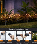 Stunning 8 Pack Outdoor Solar Swaying Lights That Dance Like Fireflies In The Breeze installation guide in garden
