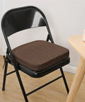 2 Inch Thick Memory Foam Chair Cushion For Folding Chairs With Ties, Non Slip Dining Pad For Indoor Use, Comfy Cushioned Support