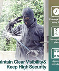 4 Mil Clear Security Window Film Shatterproof Privacy Shield For Glass Windows, burglar attempts entry with crowbar