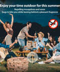 Group enjoying outdoor evening with Outdoor Mosquito Repellent Incense Sticks, 120 Pack With Natural Citronella, DEET Free