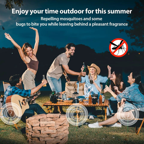 Group enjoying outdoor evening with Outdoor Mosquito Repellent Incense Sticks, 120 Pack With Natural Citronella, DEET Free
