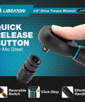 Bike Torque Wrench One Quarter Inch Drive Five To Twenty Five Newton Meters Micro Click Set highlighted features with hand