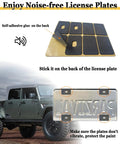 Car with Mountain Themed License Plate Frames Gray On Black Raised Mountain Design Plastic Car Tag Holder in action