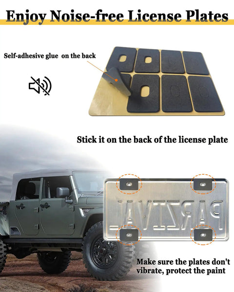 Car with Mountain Themed License Plate Frames Gray On Black Raised Mountain Design Plastic Car Tag Holder in action