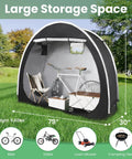 Easy Setup Bike Tent With Built In Bicycle Racks Outdoor Portable Storage Shelter For 2 Or 3 Bikes Weatherproof 210D Oxford