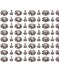 Durable Metal Rivet Stud Kit, 40 Piece Set, 12mm Round Flower Fasteners For Leather Craft And Clothing, Built To Last, Rust Resistant Hardware With Antique Silver Tone, Perfect For Jackets, Bags, Belts, And More. 40-piece antique silver metal studs on white background