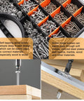 Self Tapping Screws Kit For Metal 1095 Piece Assortment In 410 Stainless Oxide Finish with truss and Phillips pan heads.