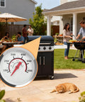 Lid Temperature Gauge For Advantage Series 4 6 Burner Grills Fits 2015 And Newer Models Tru Infrared Two Burner Ready Three Eighths Inch Hole Compatible Replacement Part G432-8L00-W1 Easy Install, round 1.8in dial