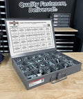 Grade 5 Serrated Hex Cap Flange Bolt And Nut Assortment Set 348 Pieces In Beefy Heavy Duty Zinc Clear Finish in compartment tray