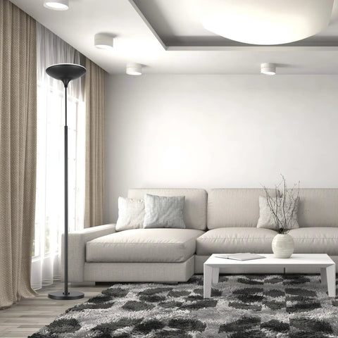 LED Floor Lamp Torchiere with Touch Dimmer and Memory Function, Energy Star Certified, Super Bright 3010 Lumens in a living room