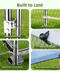 Built to Last features of Large Walk-In Chicken Run With Full Roof Cover And Waterproof UV Canopy, including safety latch and oxford cloth.