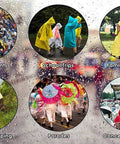 Lightweight Adults Rain Poncho Set 2 Pack With Hood Reusable Waterproof Rain Coats For Women And Men in various outdoor events