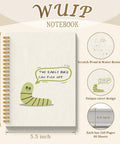 Funny Green Worm Spiral Notebook For Work Office Humor Gifts And Gag Gift For Coworkers Practical Journal 5.5x8.3 Inches