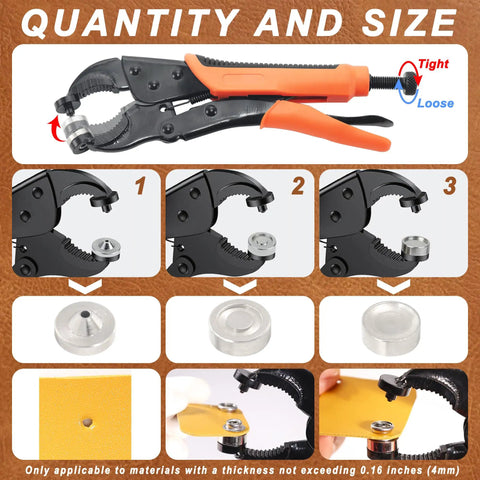 Heavy Duty Canvas Snap Kit With 465 Pcs Boat Cover Snaps 15mm Marine Stainless Fasteners shown with snap fastener tool