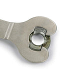 Bottom view of slotted bottom bracket adjustable cup wrench 16mm two-ear design fits various freehubs pro grade tool