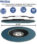 Pro Grade 4.5 Inch Flap Discs Set 5 Pack T29 Zirconia Grinding Wheels with 40 60 80 and 120 Grits for Metal and Stainless Steel