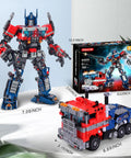 Mech Robot Transform Set With 786 Pieces Dual Design Building Block Kit Compatible With Lego reconfigurable red and blue mech and truck