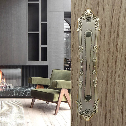 Antique Bronze 10 Inch Sliding Barn Door Handle No Drilling Two Sided Design Easy Install Rustic Pull For Interior Doors