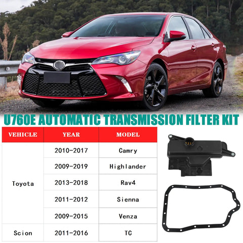 Automatic Transmission Filter Kit For U760E Fits Toyota Camry Highlander RAV4 Sienna Venza Scion TC From 2009 Through 2019