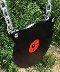 AR500 Steel Target Bullseye Gong 10 Inch Diameter 3/8 Inch Thick With Self Resetting Center Tone Spring For Pistol And Rifle Practice