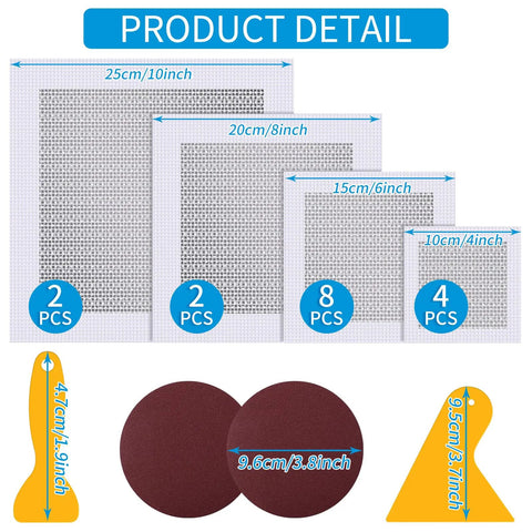 Heavy Duty Drywall Patch Kit 20 Pack With Aluminum Wall Patches And Fiber Mesh Over Galvanized Plate For 2 Inch 4 Inch 6 Inch And 8 Inch Holes