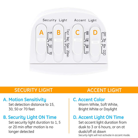 Motion Sensor Outdoor Flood Light With 3 Head LED Security Light Dusk To Dawn Porch Garage Yard Light No Fuss Brightness Control settings guide.