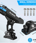 2 In 1 Kayak Fishing Rod Holder For Boats Track Mounted And Deck Mounted Universal Boat Rod Holder For Kayaks And Small Boats Keeps Your Rods Locked In While You Paddle Or Cast. black adjustable rod holder with screws, 9.65 in length