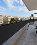 Privacy Screen For Balcony And Deck 3Ft By 15Ft Outdoor Railing Covers Black Net Mesh With Zip Ties 200GSM UV Blocking Fence Panels