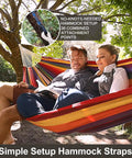 Brazilian Double Hammock For Two People With Tree Straps, Extra Large 240x160 Cm, Ideal For Backyard Hangouts And Indoor Lounging
