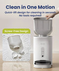 Super Slick Automatic Smart Pet Feeder With Crisp 2K Hd Camera And Nifty Smartphone App And 19 Cup Dry Kibble Dispenser For Cats And Dogs Keeping Them Fed On Autopilot With Voice Messages And Stress Free Scheduling, featuring easy quick-lift design for cleaning.