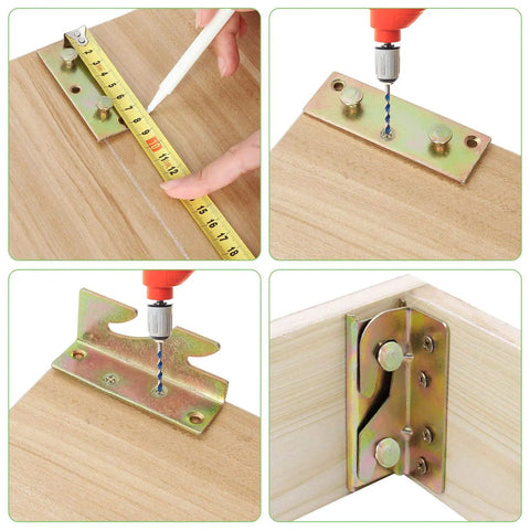 Heavy Duty Bed Rail Fittings With No Mortise Bed Brackets And Rust Proof Galvanized Steel Connectors Built Dang Solid For No Sweat Headboard Install Plus Complete Screw Hardware Pack shown during installation process.