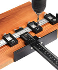 Cabinet Hardware Jig Tool Adjustable Punch Locator Aluminum Drill Template Guide For Wood Doors And Drawers Install Handles Knobs