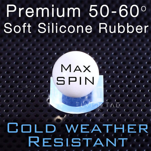 Premium silicone rubber ball marked Max Spin on perforated surface for R Hop AEG Upgrade Kit With ZCI 6.02mm Tightbore Barrel, R-Hopped Performance, And Modify Flat Hop Bucking, Includes RHop Accessory, Boost Your Range To 60m Plus And Max Out At 90m, Easy Install For Bigger BB Ping.
